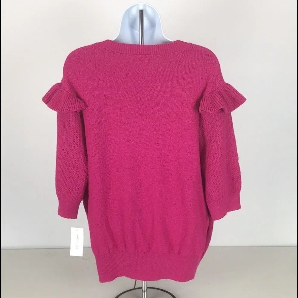 Charter Club Ruffle-Trim Cable-Knit Top - Picture 2 of 4